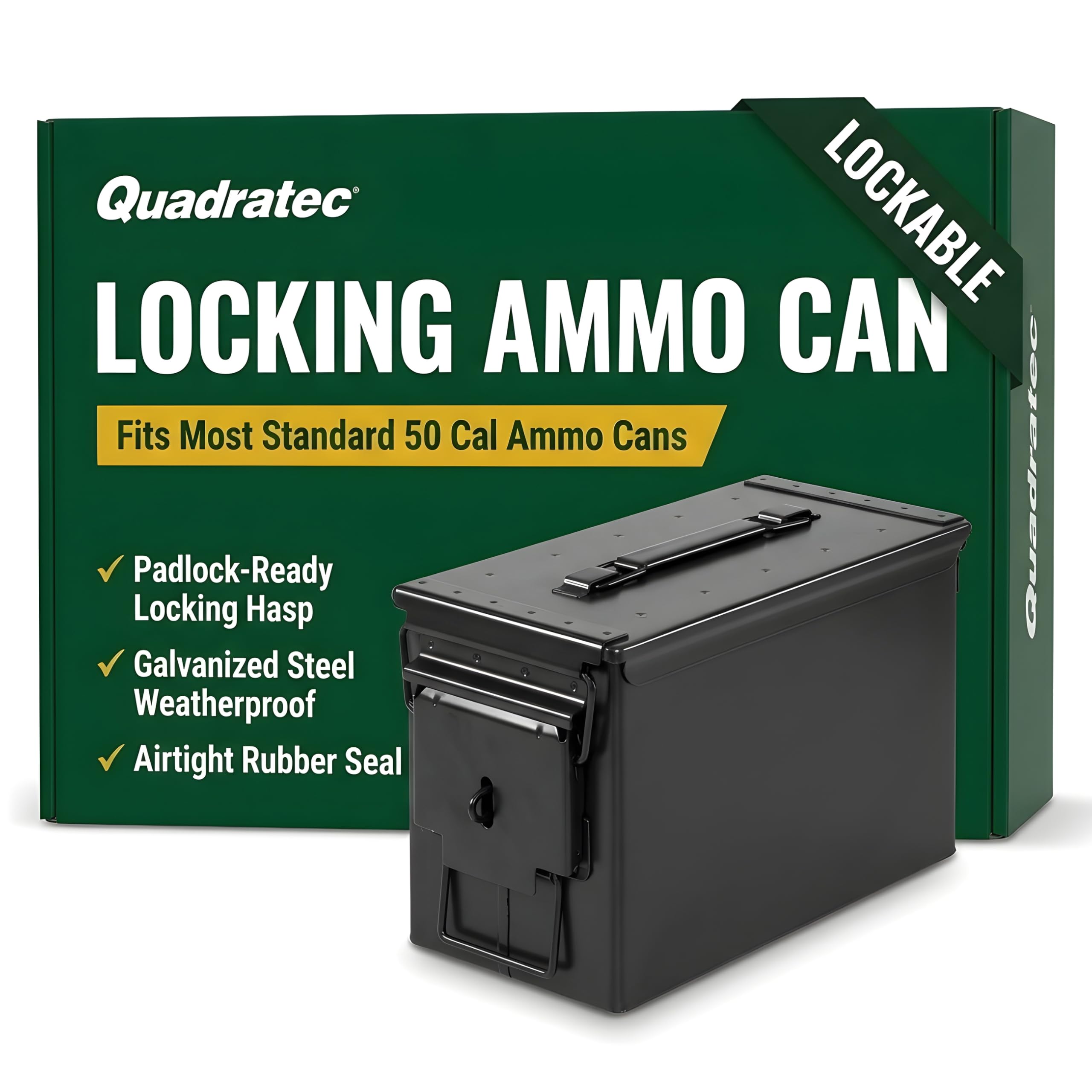 Amazon.com: Quadratec 50 Cal Ammo Can, Black - Waterproof Ammo Box