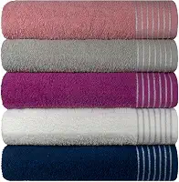Kit 5 Toalhas de Rosto Grande Extra Macia New Sublime com Alta Absorcao - 45 x 80 cm