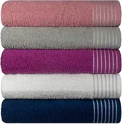 Kit 5 Toalhas de Rosto Grande Extra Macia New Sublime com Alta Absorcao - 45 x 80 cm