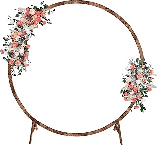 10 Round Trellis Ideas for Soft Garden Shapes and Climbing Plants 24 6.6FT Round Wooden Wedding Arch, Wooden Arch Backdrop with Natural Finis...