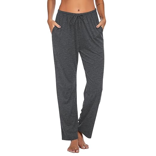 Ekouaer Women Lounge Pants Comfy Pajama Bottom with Pockets Stretch Plaid Sleepwear Drawstring Pj Bottoms Pants