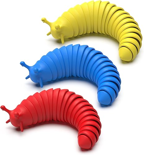 Miniatura 10 de Cevioce Juguete Fidget Slug, Juguetes Fidget Sensoriales de Babosa para Niños y Adultos, 3 Piezas Juguetes Sensoriales para Autismo para Niños