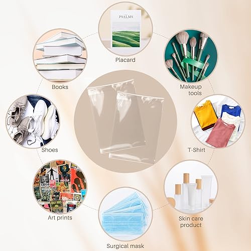 Miniatura 7 de Golden State Art, Bolsas transparentes sin ácidos de 13 x 15 pulgadas para ropa, camisetas, pantalones (paquete de 200)