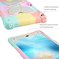 Vista 8 de VOFUOE Funda para iPad 9.7 2018 para iPad de 6ª generación, soporte para lápices con soporte de mariposa, para iPad de 5ª generación 2017, funda