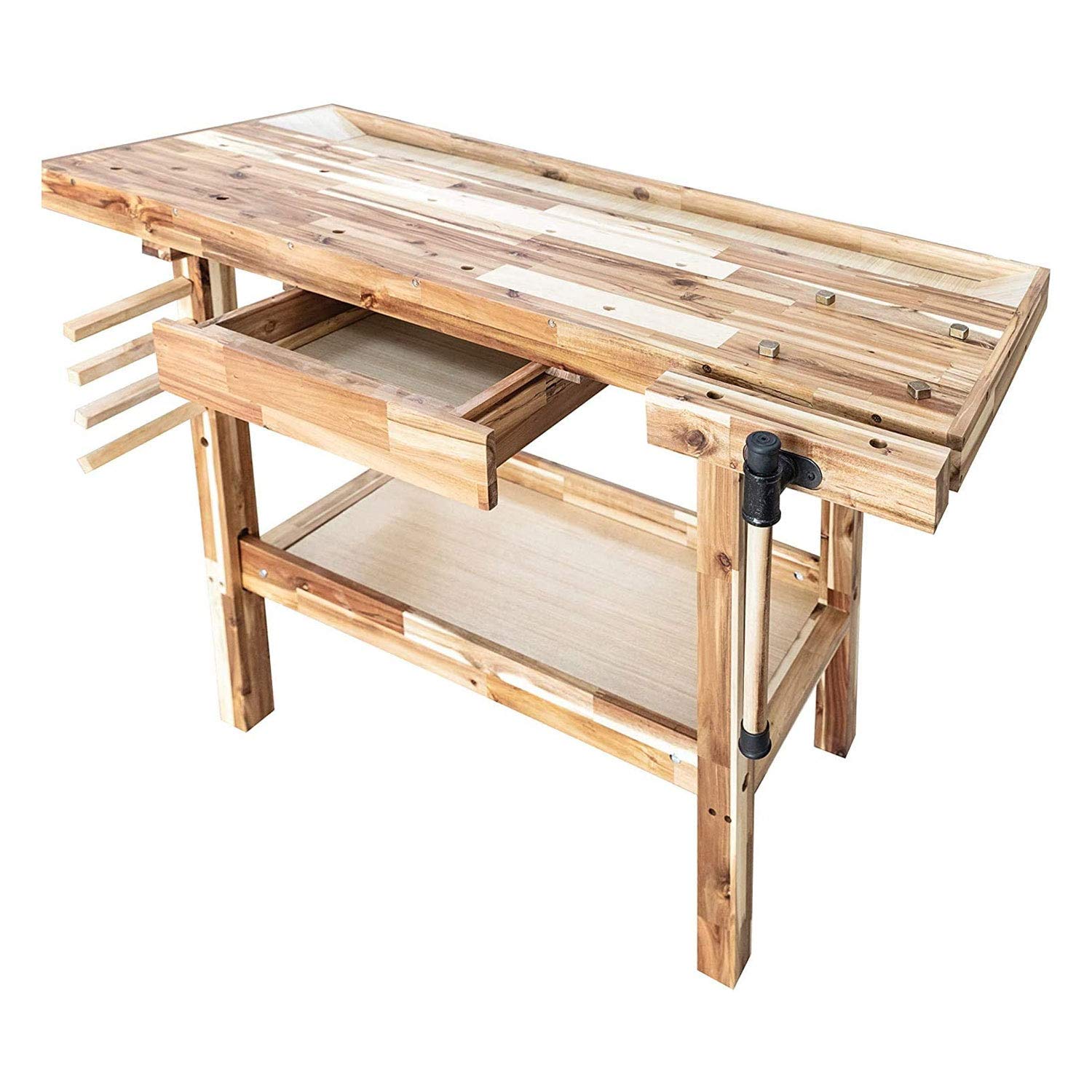 Olympia Tools 48-Inch Acacia Hardwood Workbench with Drawer