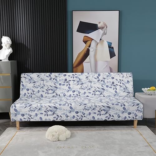 Miniatura 10 de Funda estampada para futón, fundas elásticas para sofá cama, tamaño matrimonial, individual, queen, sin brazos, fundas protectoras con parte