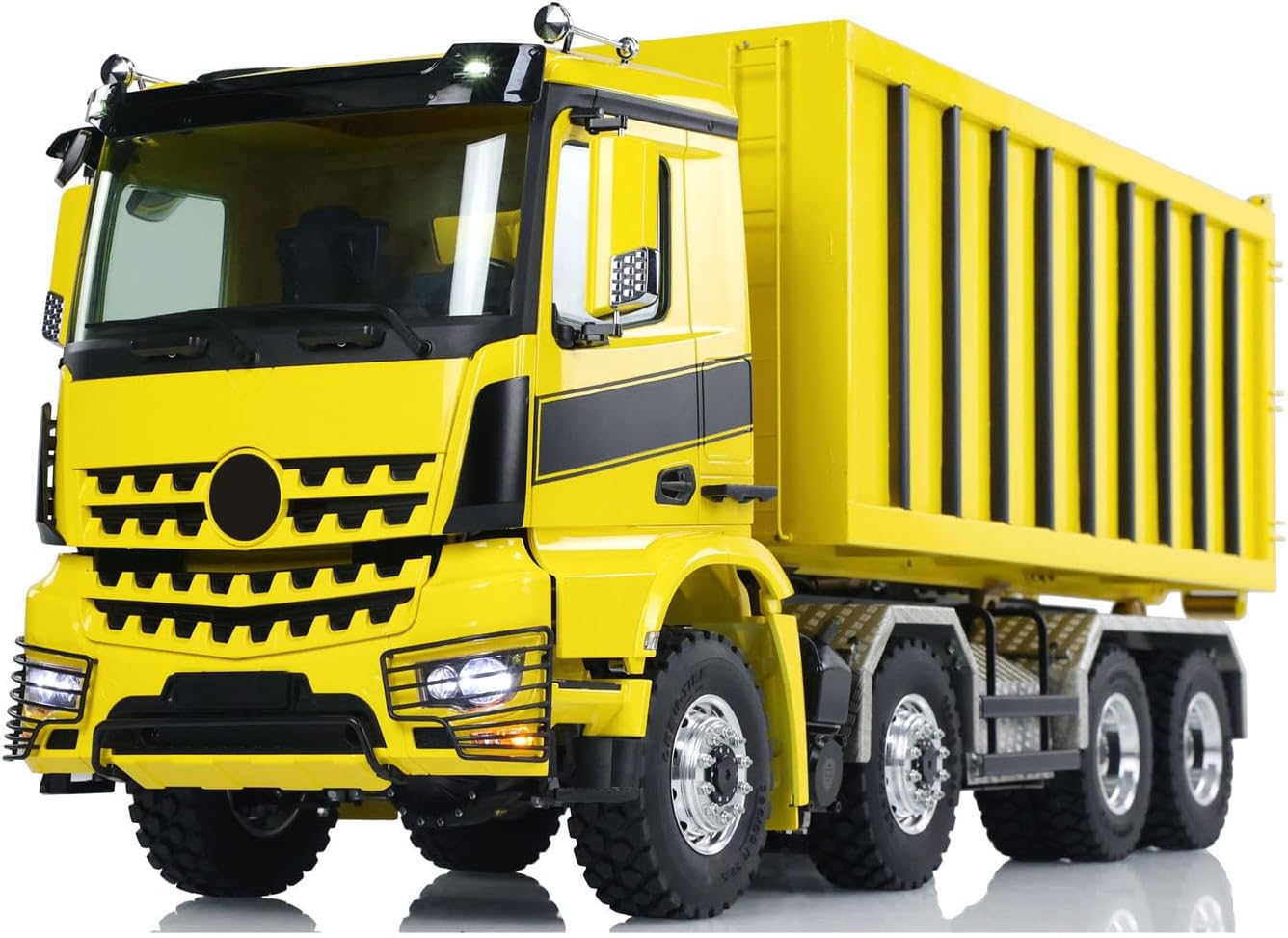 TOUCAN RC HOBBY 1/14 LESU Hydraulic RC Dump Truck Metal Roll On/Off Tipper Waste Bin Car RTR I6S for Ages 14+