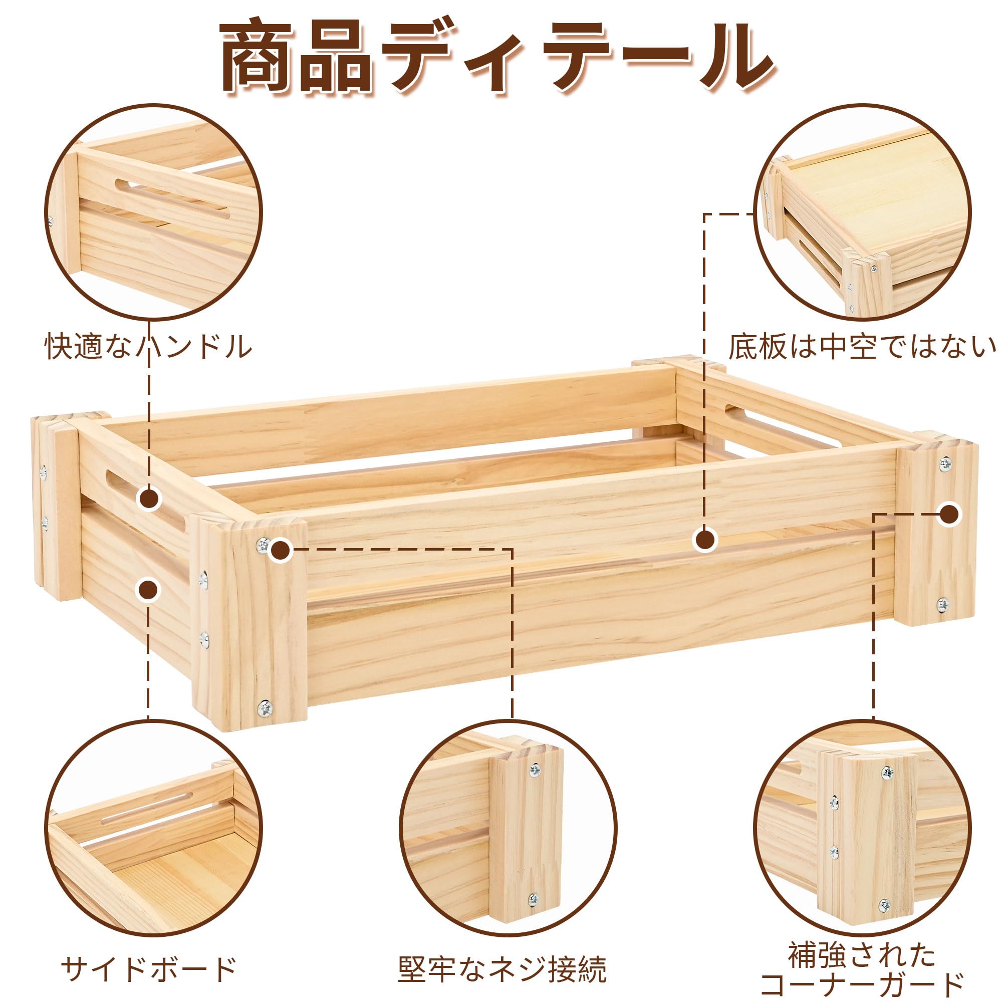 ohbien うさぎ牧草入れ 餌入れ チモシー入れ 木製 組み立て式 牧草フィーダー 小動物 モルモット チンチラ フェレッド フード 食器 多機能 36×24×8cm
