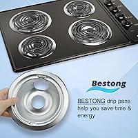 Vista 7 de Moldes de goteo Chrome Range compatibles con GE, Hotpoint y Kenmore Electric Stove - Reemplazo para WB31T10010, WB31T10011