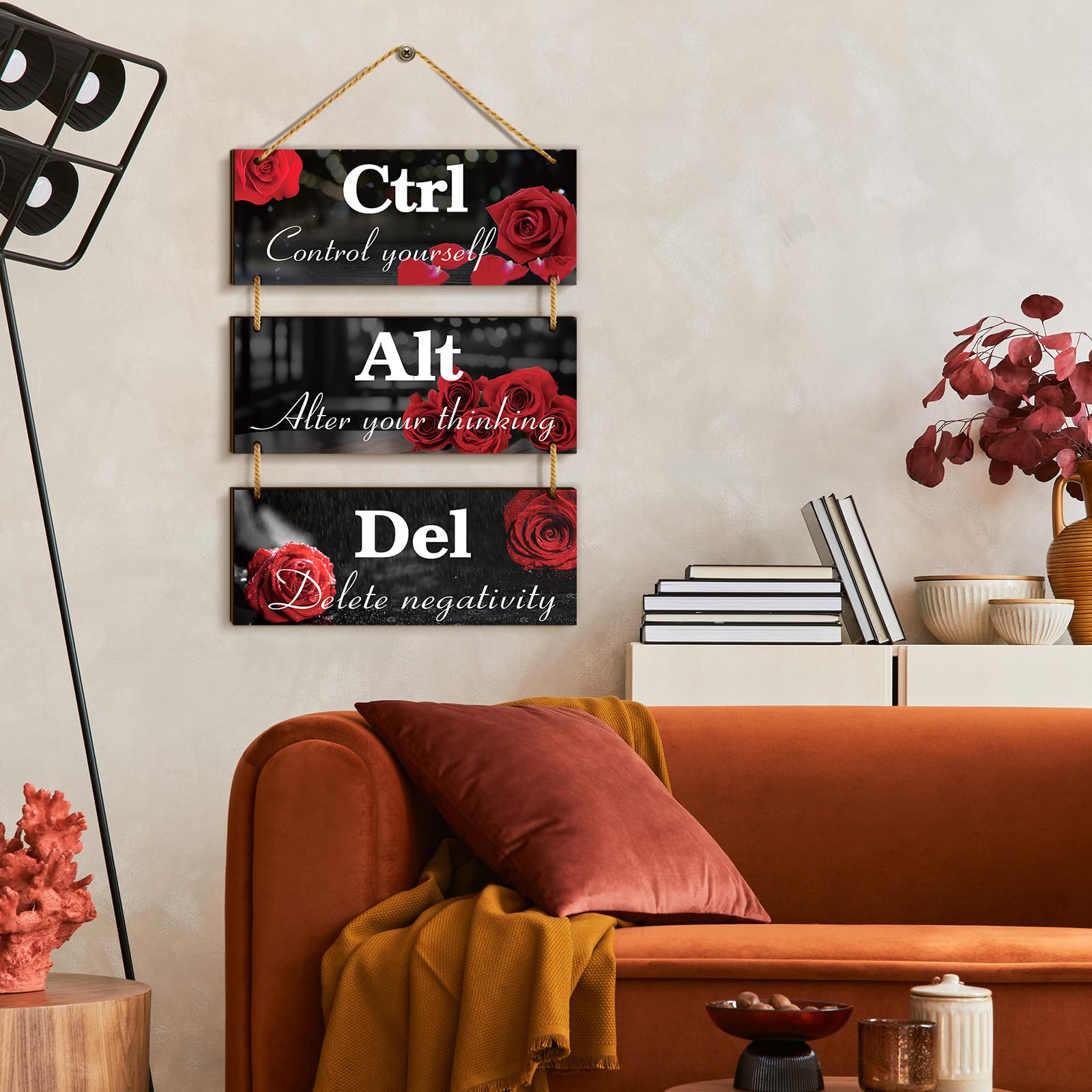 Signs With Alt Office Motivational Wall Decor Ctrl Alt Del Wooden Office Wall Decor ...