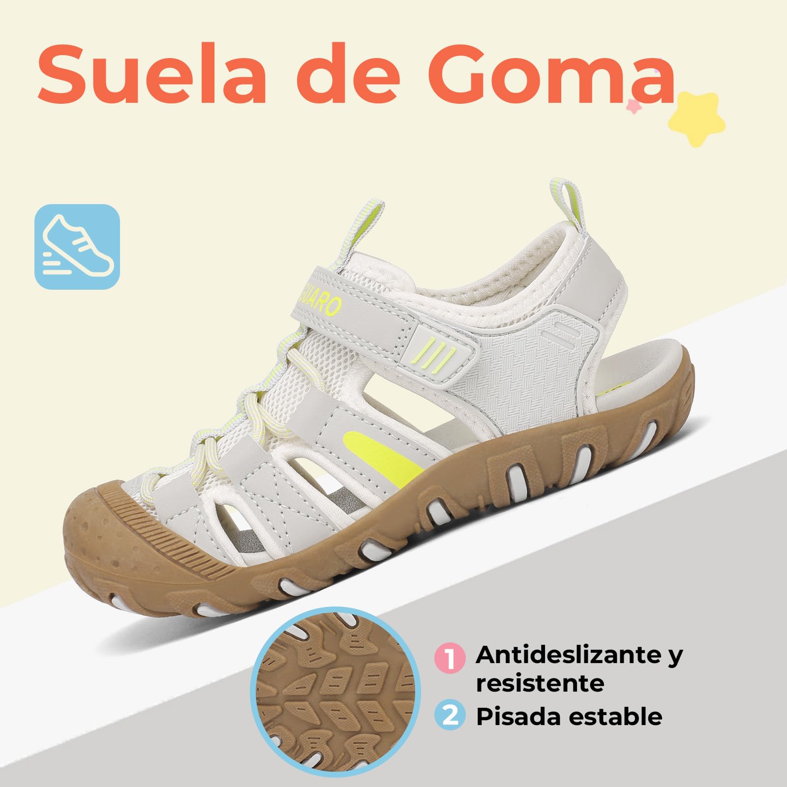 SAGUARO Sandalias Niña de Verano para Trekking y Senderismo,Talla 25-38