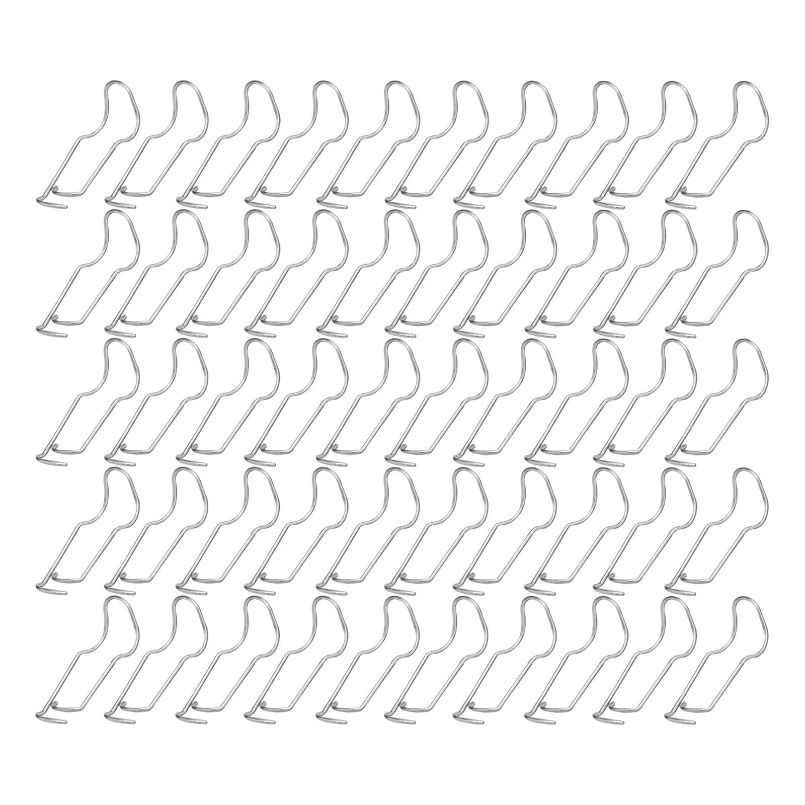 50 Pezzi Clip per Filo Traliccio Piante Collegamento Gabbia Sostegno Rampicanti Fissaggio Tubo Acciaio Zincato Pratiche Adatte a Serra Orto Giardino P, per Tubo da 3.2 Cm X