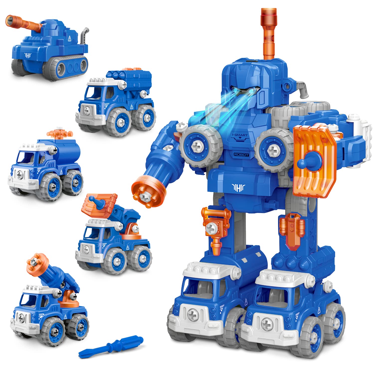 Buy Transformer Toys for 5 Year Old Boys, 5 in 1 Vehicles Take Apart