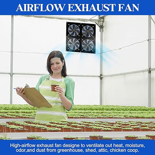 Miniatura 9 de Ventilador de escape solar para exteriorventilador solar de gallineroventilador solar de invernadero para ático, cobertizo, granero, panel solar de