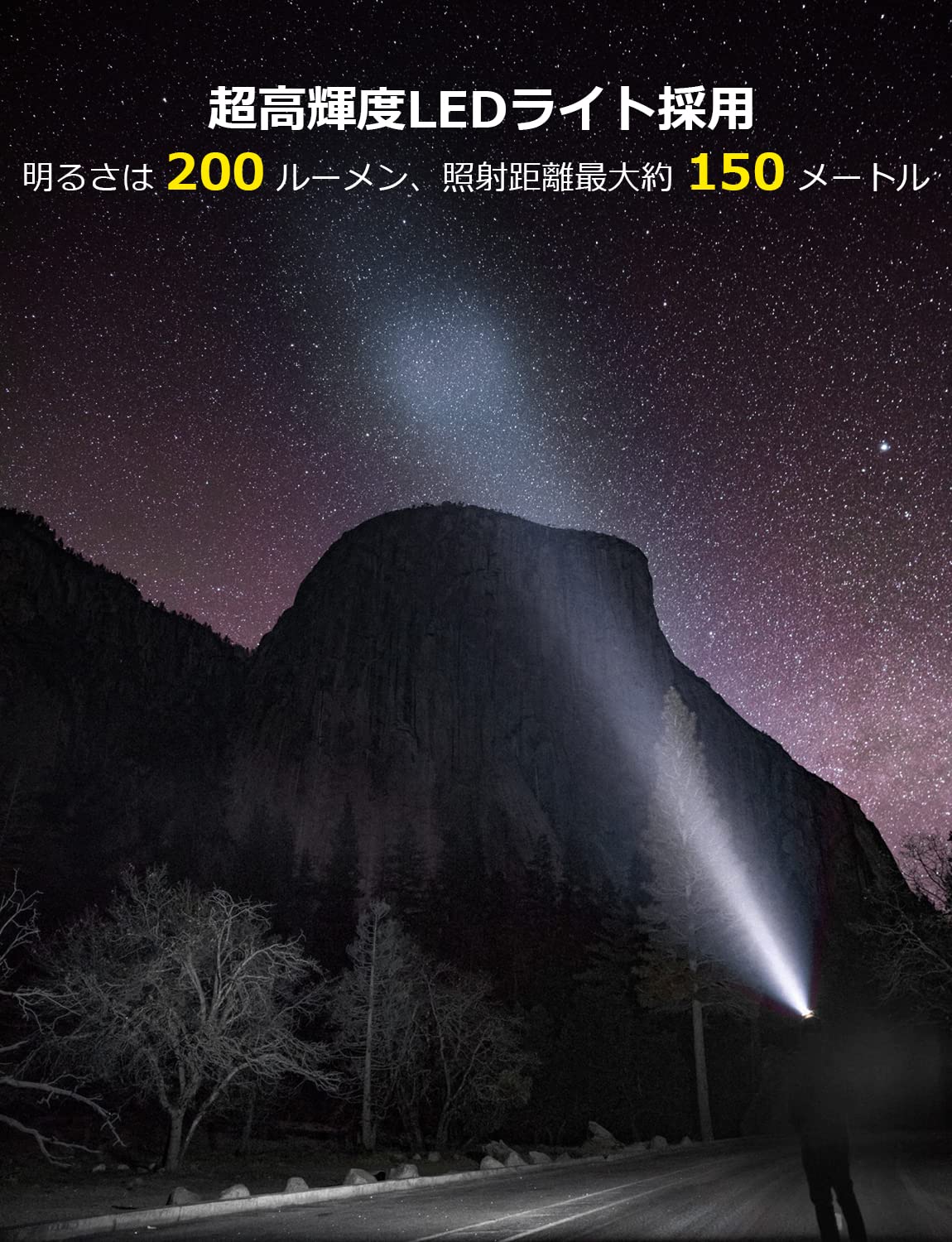 Amazon.co.jp: ヘッドライト 電池式 LED ヘッドランプ 高輝度 led