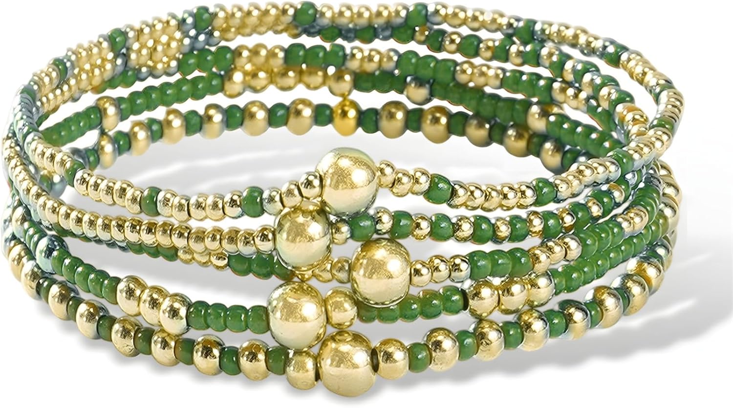 Bohemian Multilayer Beaded Stackable Bracelets Set for Women Colorful Heishi Gold Bead Stretch Friendship Men Summer Beach Boho Jewelry