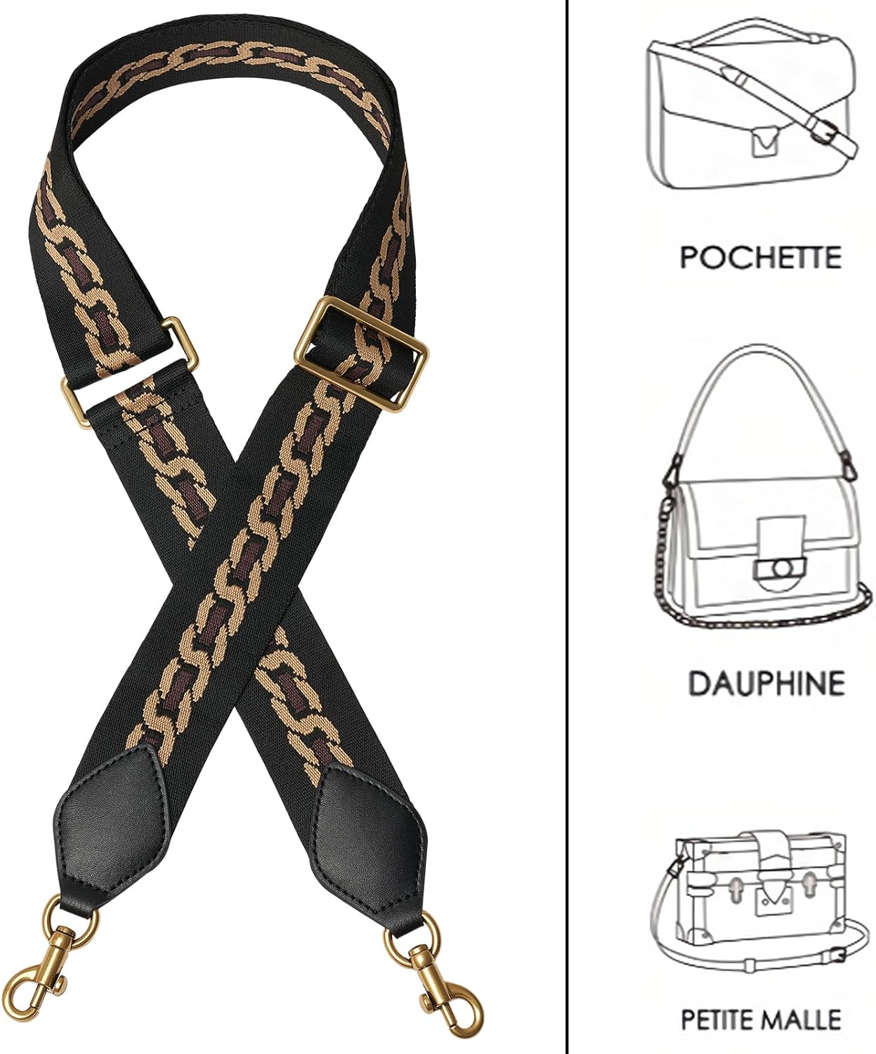 Crossbody Bag Strap Soft Cotton Adjustable Replacement Purse - Image 3