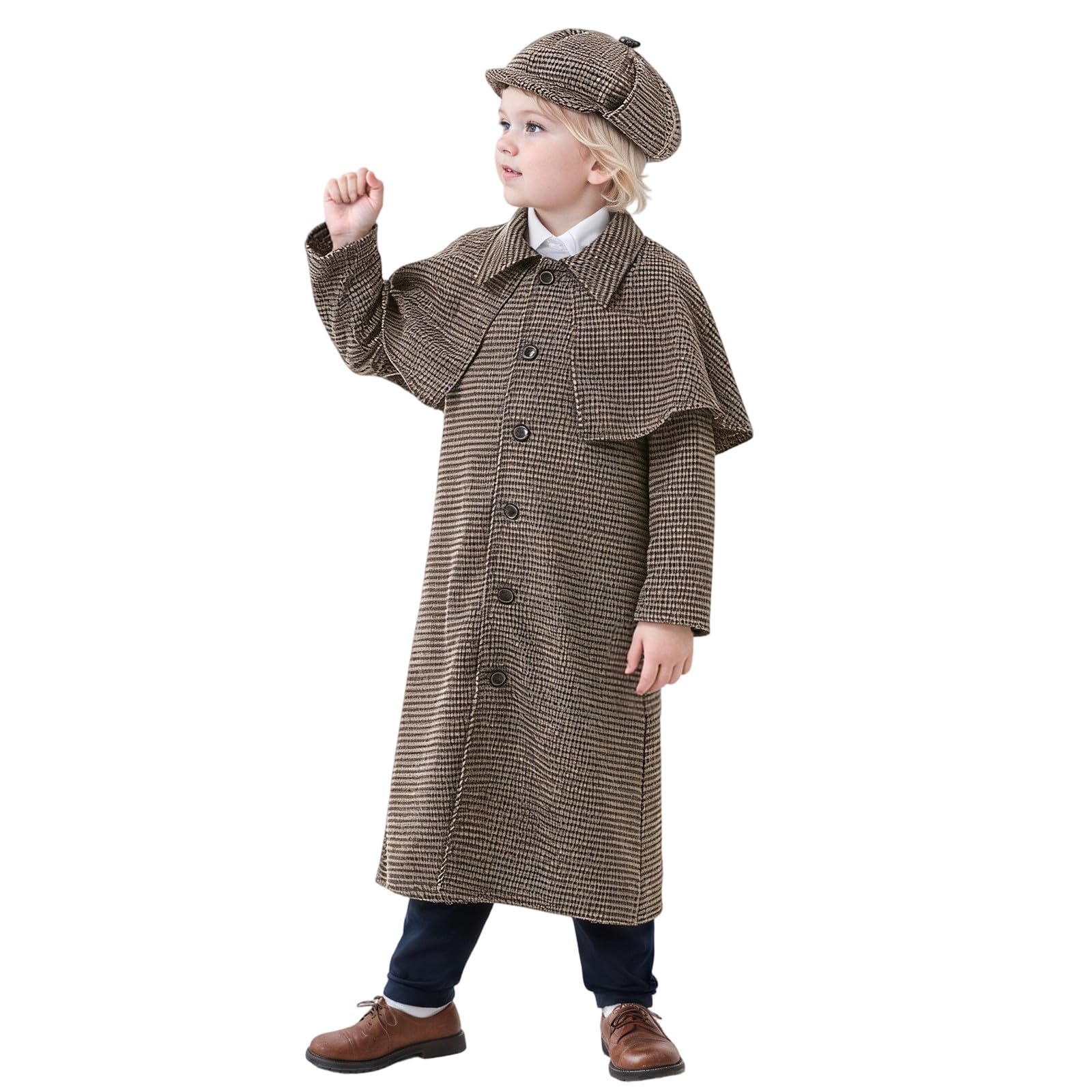 Kinderdetektivkostüm Rollenspiel-Outfit für Jungen Mädchen Professionelles Verkleidungsset für Spionageabenteuer