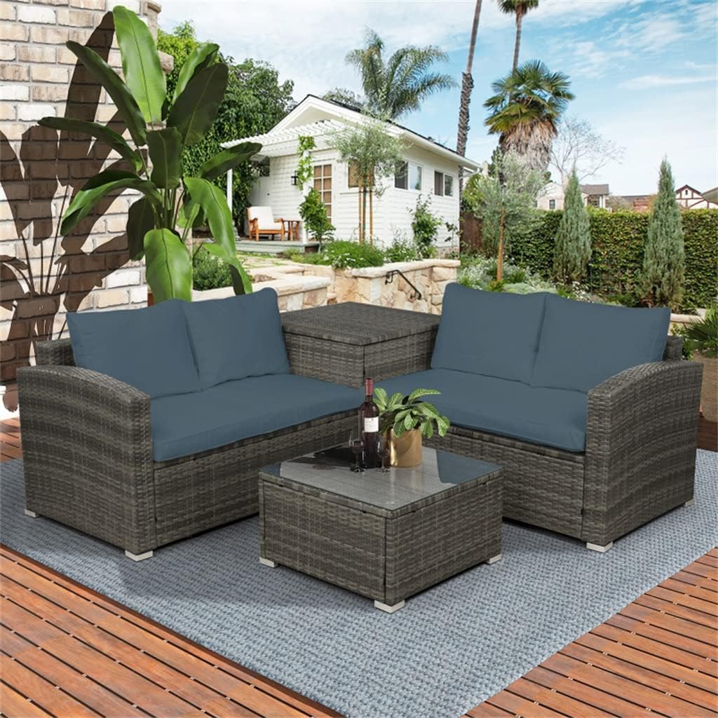 Outdoor Round Bed Courtyard Rattan Sofa Outdoor Recliner Beach Chair Balcony Swimming Pool Lazy Lying Bed Sofa (D As Shown)