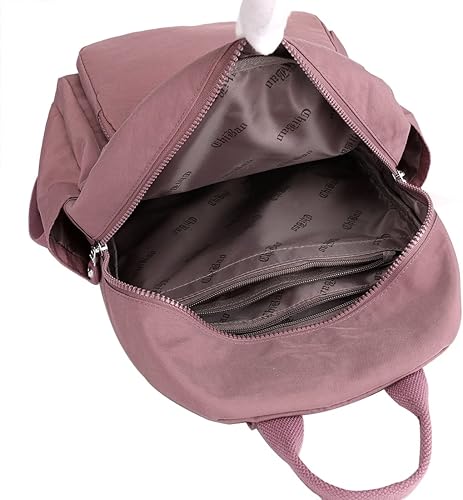 Miniatura 5 de Collsants Mochila pequeña de nailon para mujer, mini mochila de moda para mujer, mochila de viaje pequeña, Rosado, Mochilas Daypack