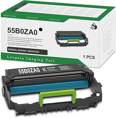 Unidad de imagen negra 55B0ZA0 (paquete de 1) Reemplazo de unidad de imagen compatible 55B0ZA0 para Lexmark MS331 MS331dn MS431dn MX331adn MX431adn