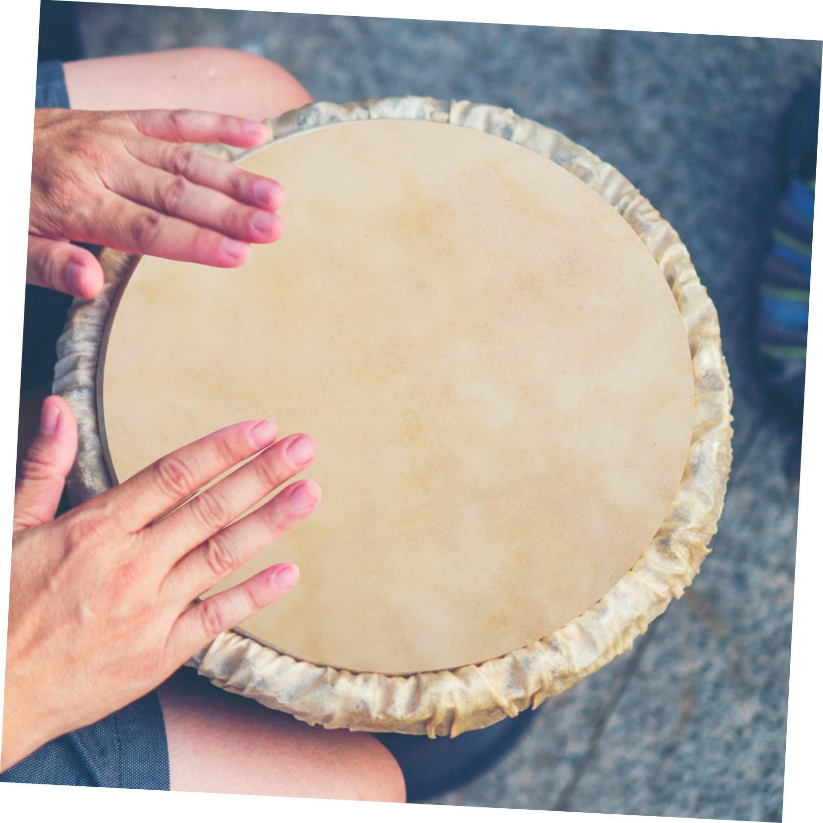 Piel de Repuesto para Instrumento de Percusión Africano de Cuero 2 Piezas