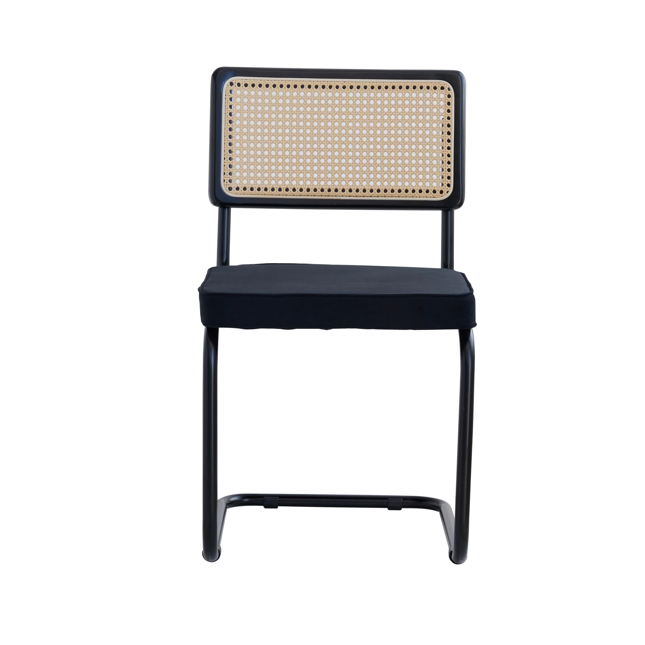 Juego de 6 Sillas de Comedor Escandinavas, Sillas de Comedor con Patas Cromadas, Sillas Voladizas, Sillas de Oficina, Sillas Modernas (Negro-2)