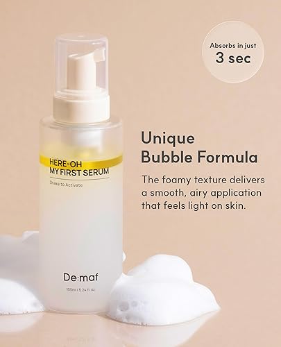 Miniatura 2 de Here-Oh My First - Suero hidratante con ácido hialurónico, suero facial para reparación de barrera de piel brillante y piel, suero coreano para piel