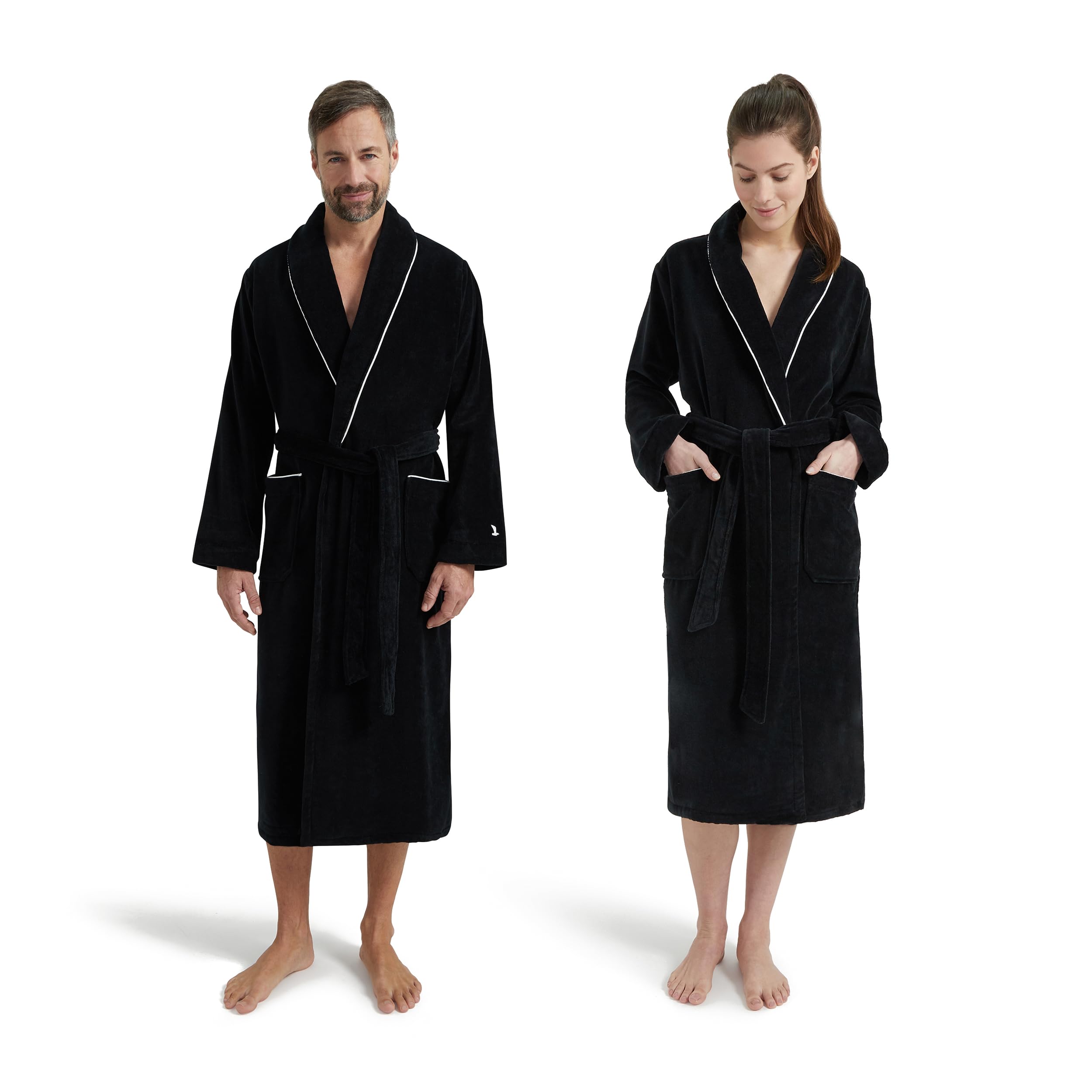 Möve Homewear Schalkragenmantel Velours in Gr.