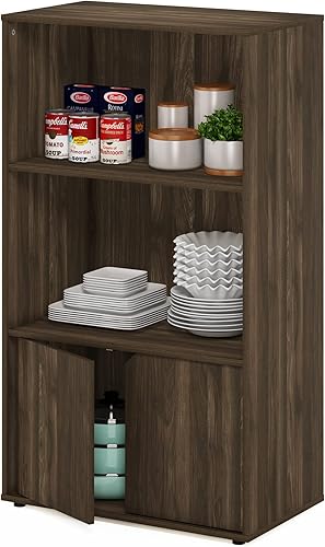 Miniatura 25 de Furinno Turn-N-Tube - Carrito de estante de cocina, nogal Columbia/negro Columbia Nogal/Negro,Ámbar Pino/Negro,Americano oscuro/Negro,Roble