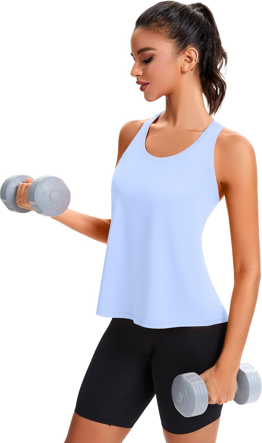 MathCat Women's Workout Tank Tops Racerback Sleeveless Tops Loose Fit Yoga Shirts Athletic Running Tank Top for Women - Image 5