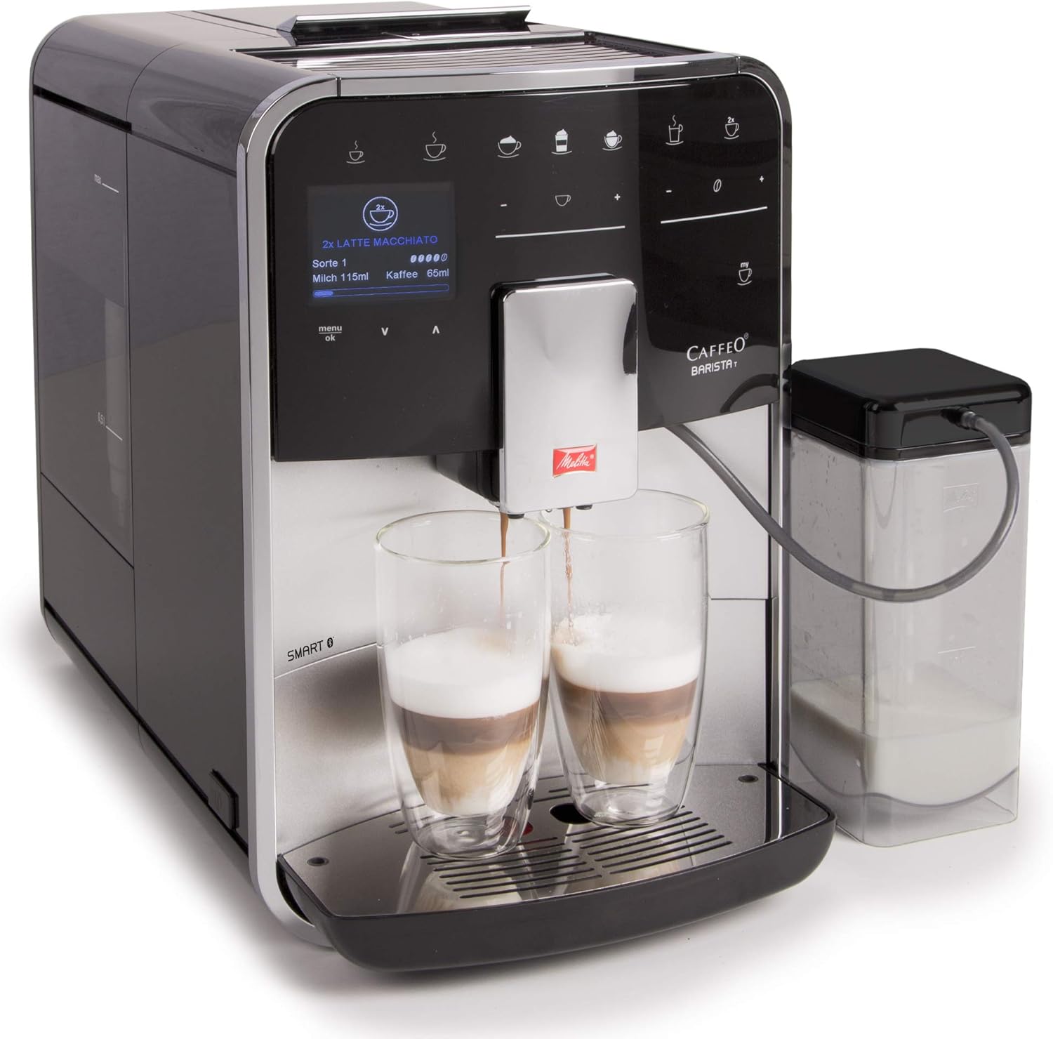 Melitta “Caffeo Barista T” - Macchina da caffè Macchina da caffè automatica – senza contenitore per il latte argento, senza contenitore per il latte. Melitta “Caffeo Barista T” - Macchina da caffè Macchina da caffè automatica – senza contenitore per il latte argento, senza contenitore per il latte.