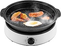 Vista 3 de Olla caliente eléctrica con cocina de inducción, sartén eléctrica antiadherente, olla eléctrica para quemador de cocina con olla Shabu Shabu