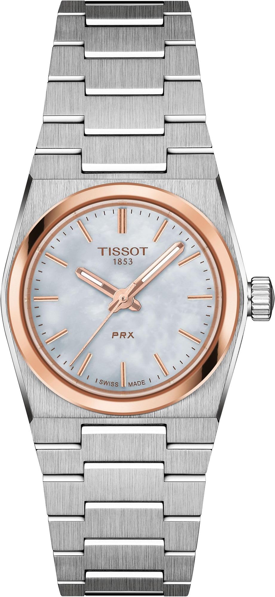 Tissot PRX Quartz 25mm, Orologio svizzero al quarzo da donna, cassa in acciaio inossidabile, T1370102111100