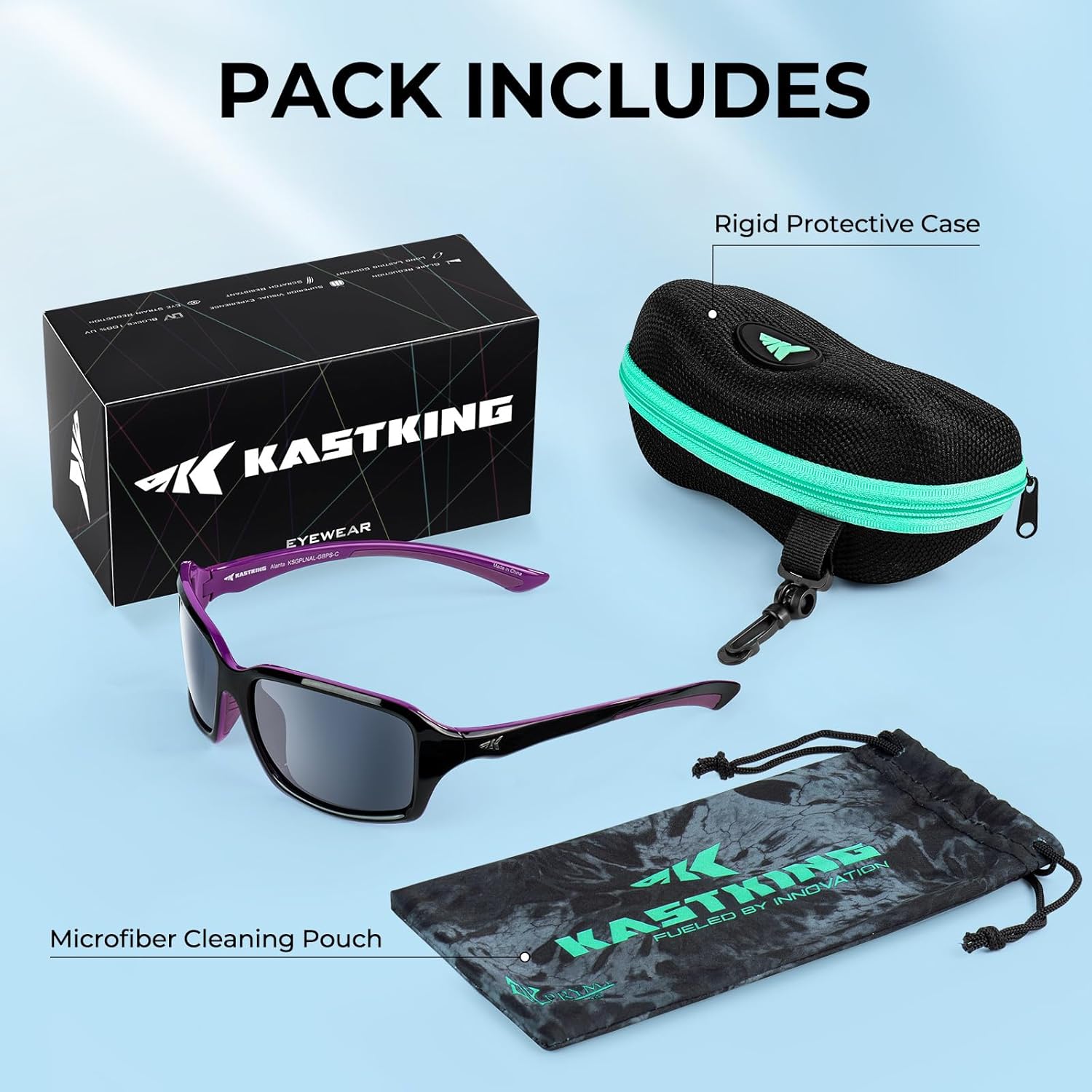 KastKing Alanta Polarized Sport Sunglasses for Men and Women,Ideal for Driving Fishing Cycling and Running,UV Protection - Image 8