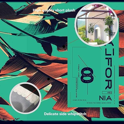 Miniatura 5 de Ine Ive Tapiz de jardín de balcón con vistas al mar y montaña, tapiz de ventana de escena de 80x60 pulgadas, tapiz de pared de paisaje natural para