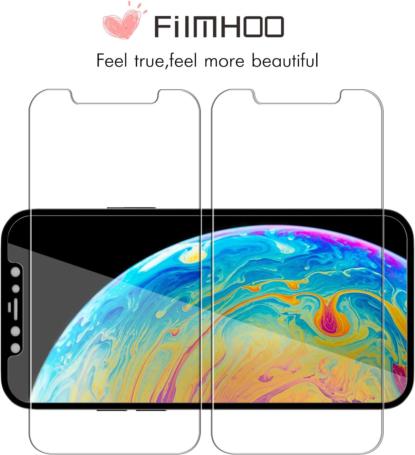 [3 PCS] iPhone 12 / iPhone 12 Pro Screen Protector Tempered Glass(6.1 inch) for iPhone 12 Screen Protector 2020