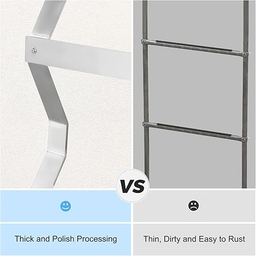 Miniatura 4 de HomiShare Escalera de salida de 4 escalones para sótano, capacidad de carga de 400 libras, escalera de aluminio para sótano de 63 x 14.8 pulgadas