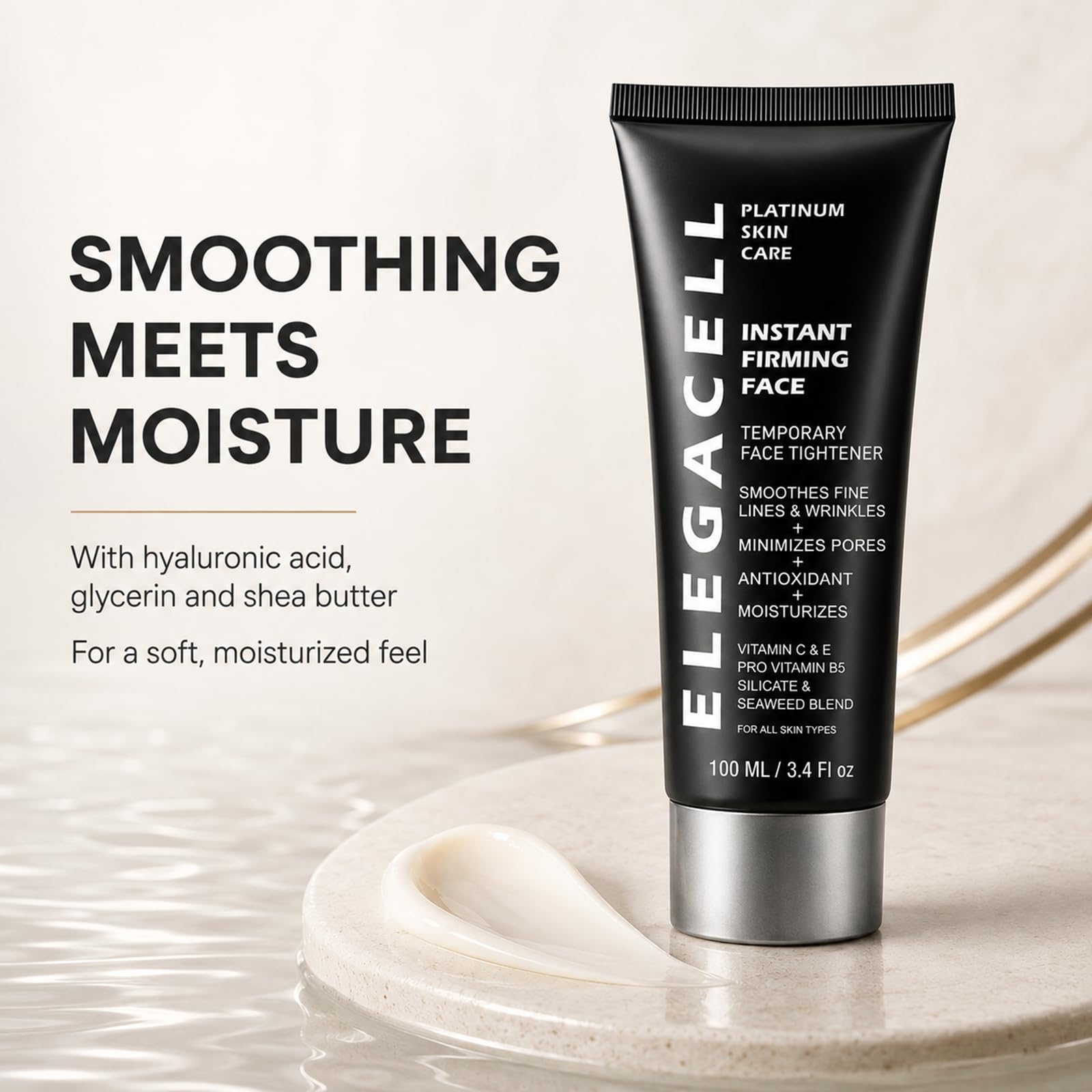 Elegacell Instant Face Lift Cream, Firming Moisturizer for Face and Neck