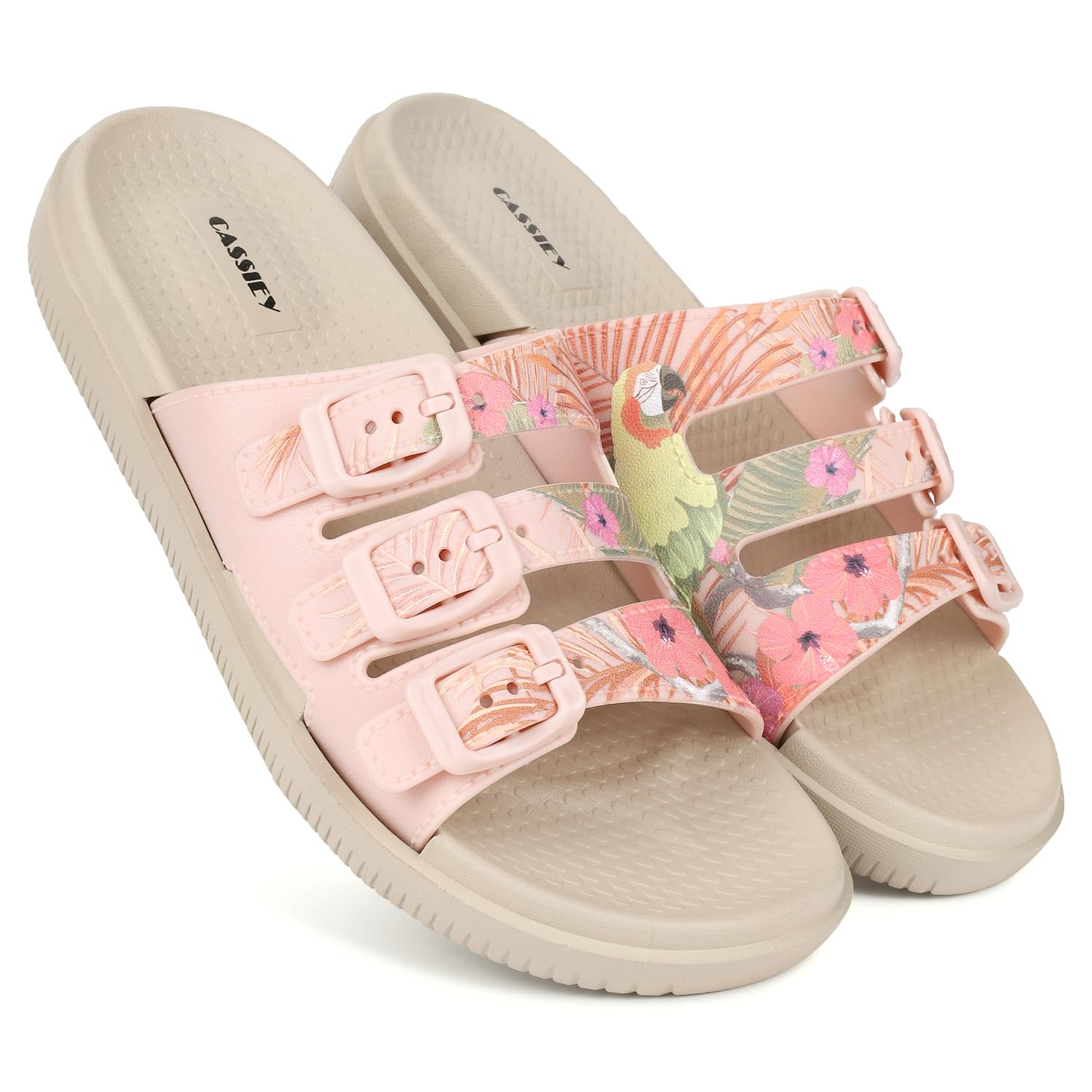 CASSIEY Women’s Slides with Triple Adjustable Buckle Straps| Lightweight & Comfortable| Waterproof Slide for Indoor/Outdoor Daily Walking #8883-31-image-46