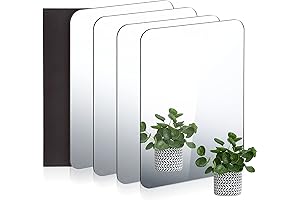 Queekay Locker Mirror Acrylic Mirror Rounded Corner Unbreakable Mirror Acrylic Mirror Wall...