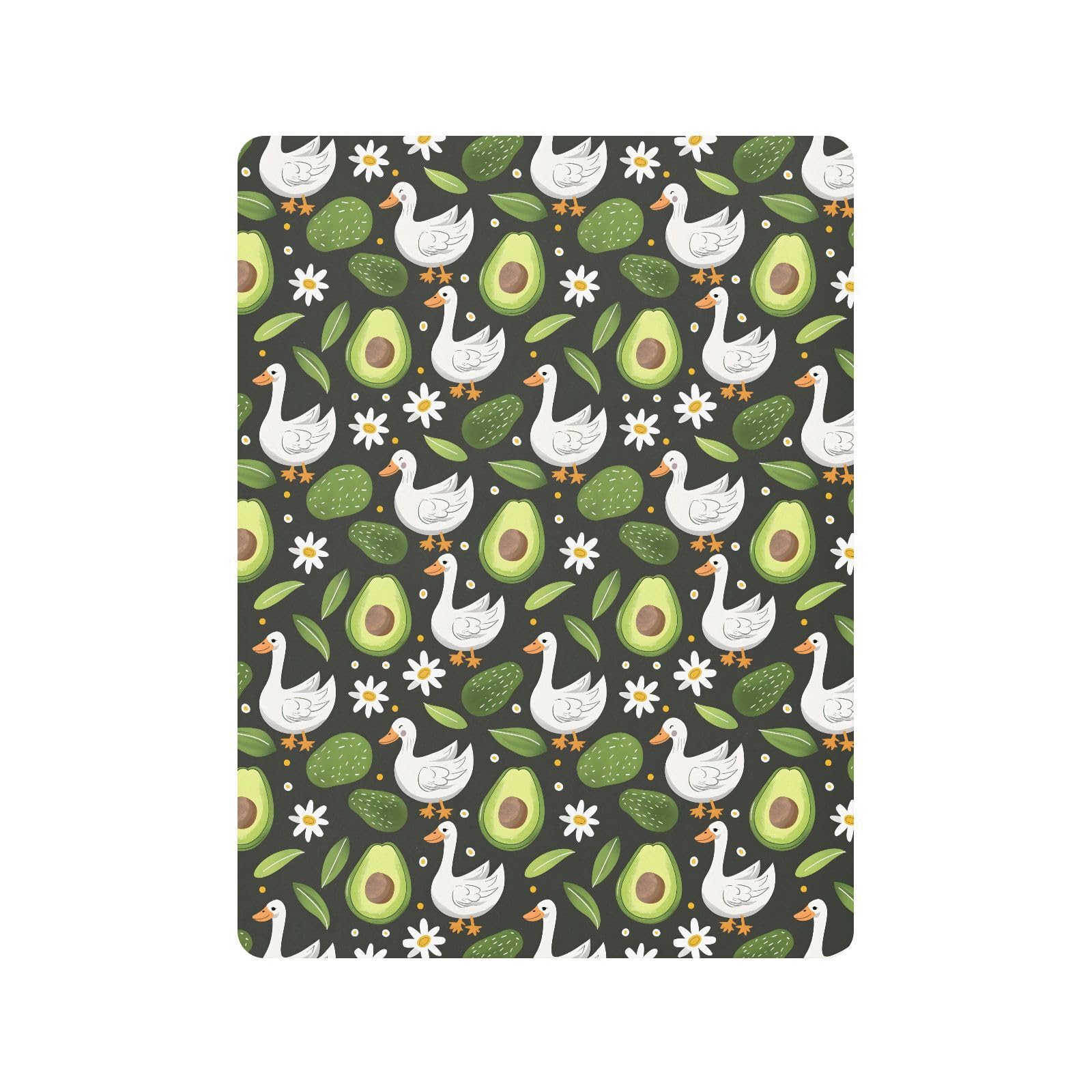 Drap-housse pour berceau de bébé motif avocat canard pour garçons et filles, matelas standard doux, 71,1 x 132,1 cm