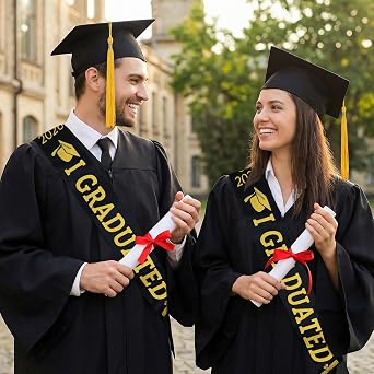 Graduation Gown and Cap Class of 2026 Graduation Gown with Graduation Hat Graduation Sash Rope Classic Graduation Cap and Gown for High School University Master's Degree Doctorate