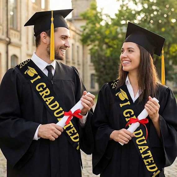Graduation Gown and Cap Class of 2026 Graduation Gown with Graduation Hat Graduation Sash Rope Classic Graduation Cap and Gown for High School University Master's Degree Doctorate