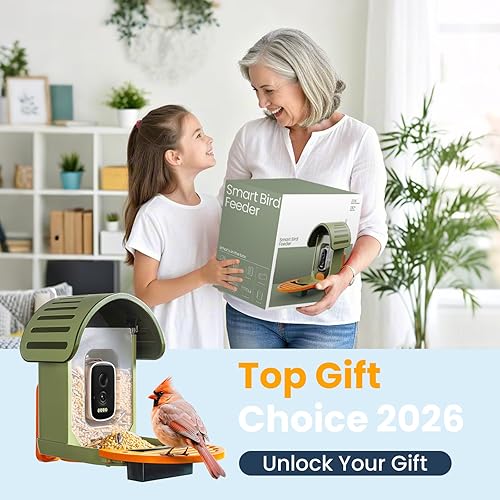 Miniatura 2 de Comedero inteligente para pájaros con cámara, cámara de alimentación de pájaros UHD de 2.5 K con energía solar, identificación AI sensible, video de