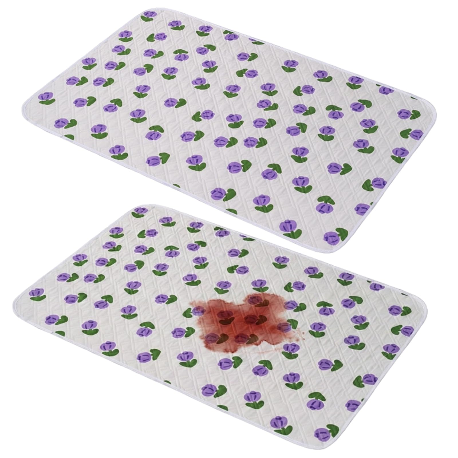 Set 2 Traverse Letto 70x90cm Impermeabili Ultra Morbide Lavabili Riutilizzabili per Neonati Bambini Adulti
