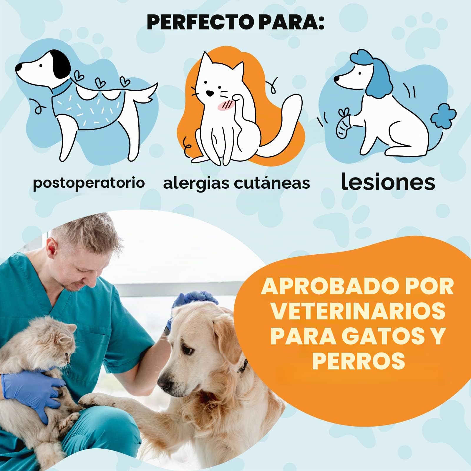 BENCMATE Collar Inflable Protector para Perros y Gatos, Collar de recuperación de Cono Suave para Perros no bloquea la visión