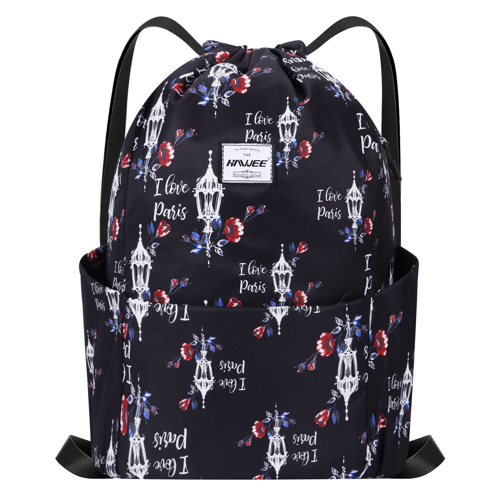Impermeable Casual Mochila con Cordón Grande Deporte Bolso de Gimnasia Mochila de Cuerda Unisex para Mujer Hombre Vida Cotidiana Aire Libre Yoga Escuela Playa Nadar — view 9