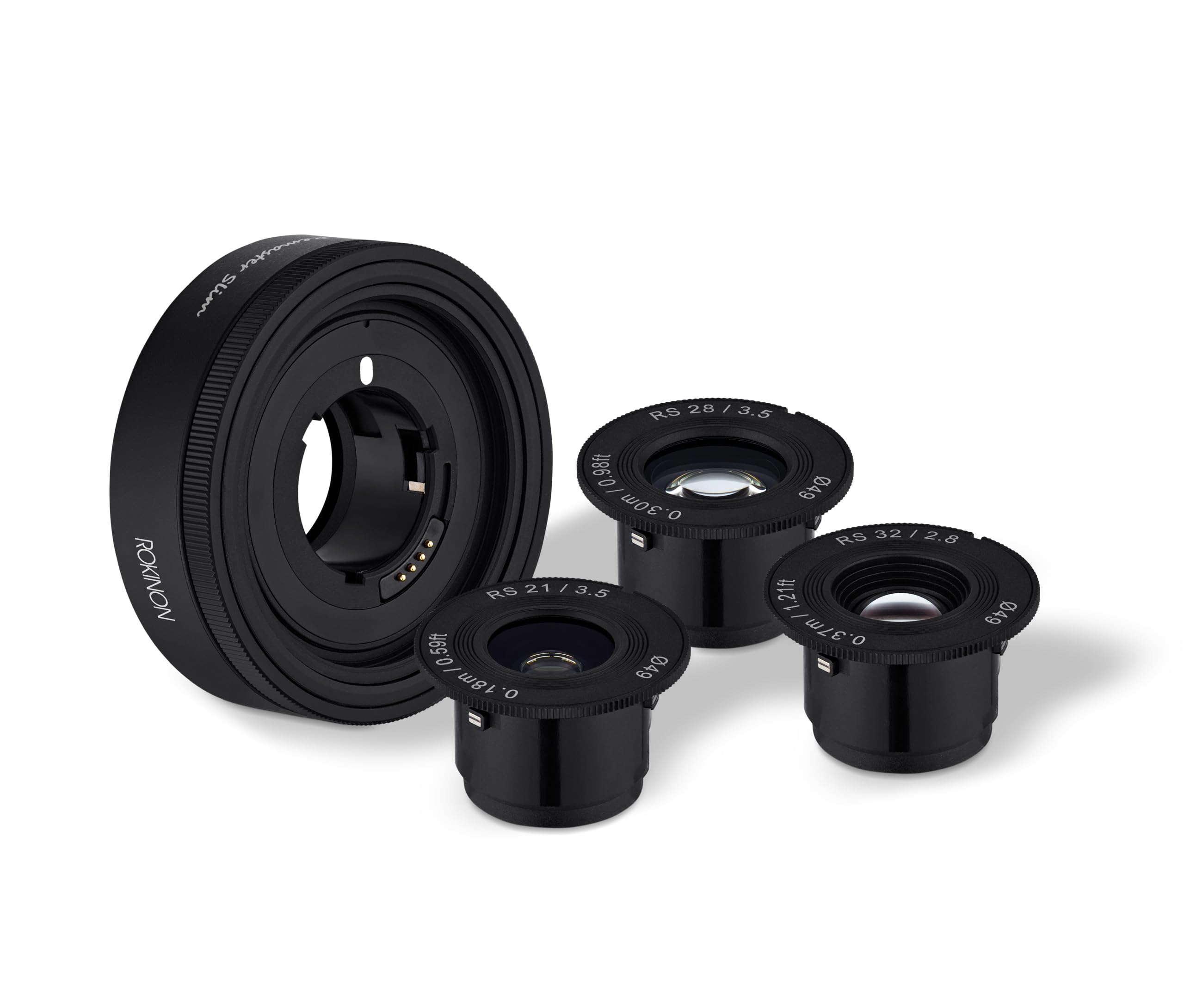 Rokinon Sistema de lente Remaster Slim AF modular grande angular 3 para Sony FE, 21 mm F3.5 + 28 mm F3.5 + 32 mm F2.8