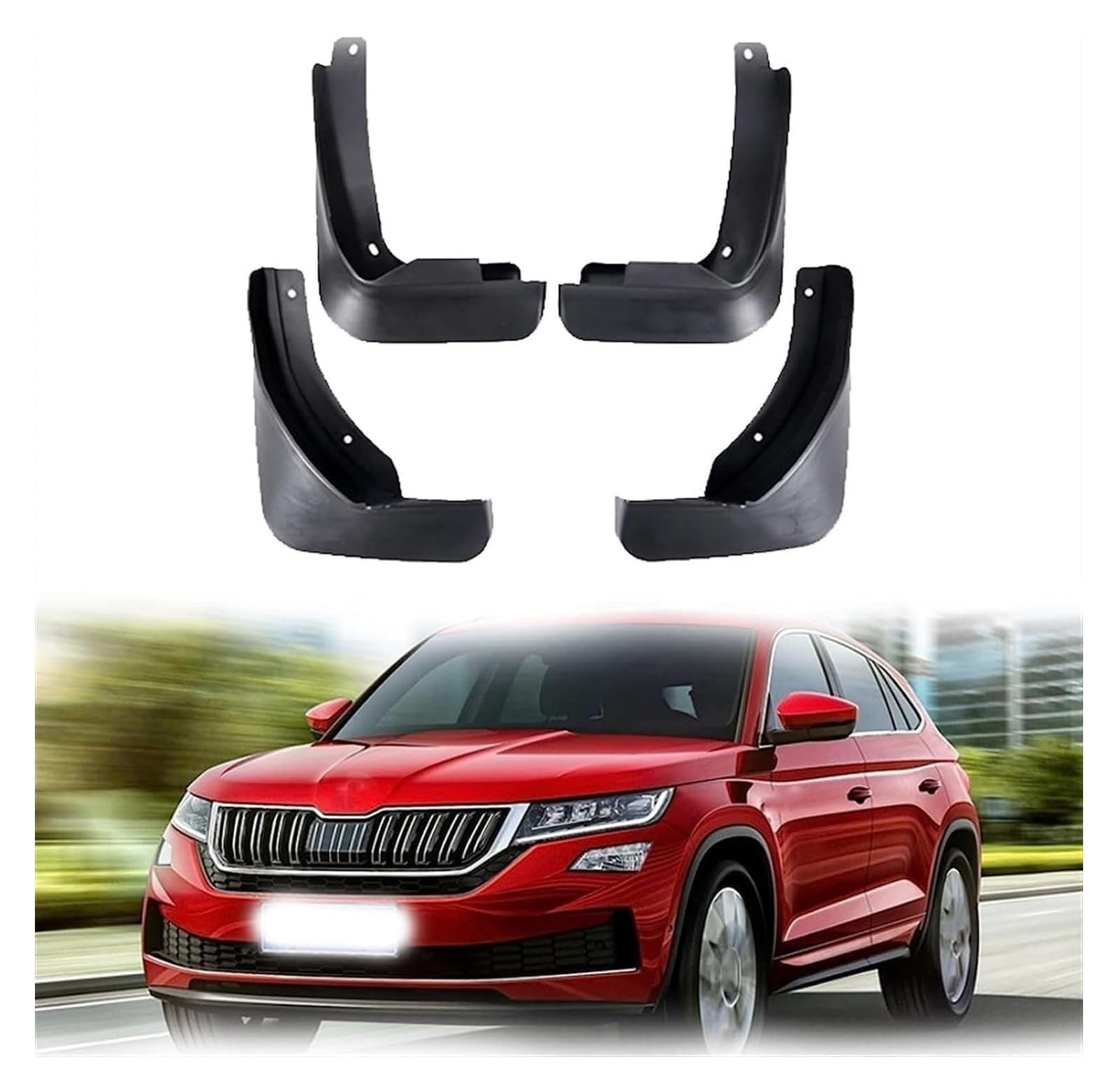 Anteriori Posteriori Parafanghi Set Per Rapid Spaceback Hatchback 2013-2019 Paraspruzzi Parafango Anteriore Posteriore Protezione Completa Auto